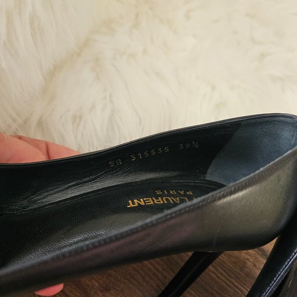 YSL Saint Laurent Leather Pumps, Black, IT 39.5/US 9.5 - Picture 11 of 11